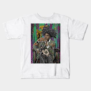 Basquiat and his Siamese Friend Kids T-Shirt